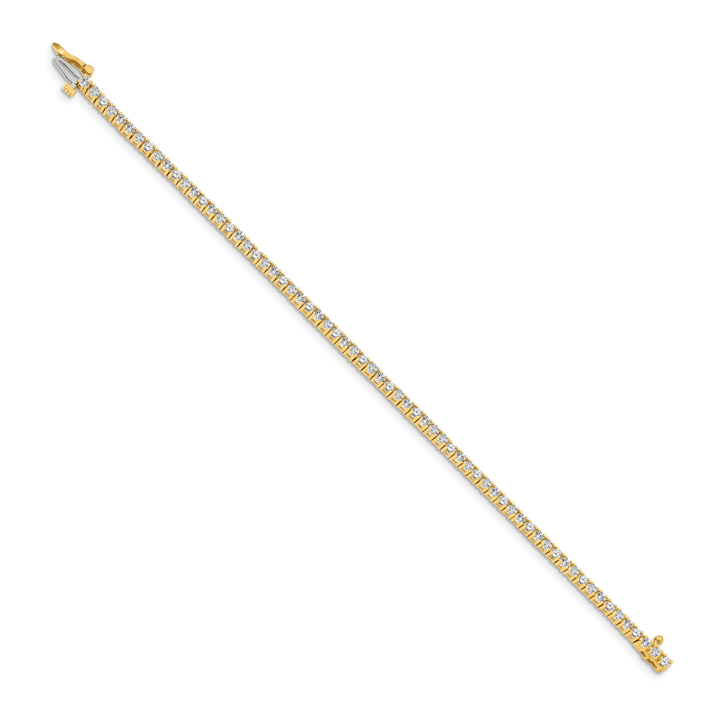 14k Complete 1.84 carat Round A Diamond 4-prong 7 inch Tennis Bracelet X600A