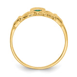 14k Green CZ Claddagh Ring XCH329