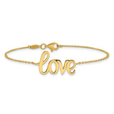14K Polished LOVE Script 7 inch Bracelet FB1427