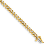 14k Complete 1.4 carat Round VS Diamond Fancy Spiral 7 inch Tennis Bracelet X2001VS