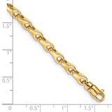 14K 18 inch 3.9mm Hand Polished Fancy Link with Lobster Clasp Chain LK724