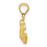 14K Diamond-cut Frog Pendant K3289