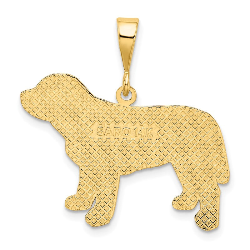14k Textured Labrador Dog Pendant K3409