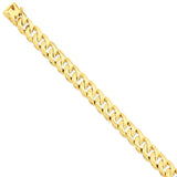 14K 20 inch 11mm Hand Polished Fancy Traditional Link with Box Catch Clasp Chain LK120