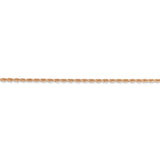 14K Rose Gold 10 inch 1.5mm Diamond-cut Rope with Lobster Clasp Anklet 012R