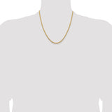 14K 26 inch 3.25mm Diamond-cut Rope with Lobster Clasp Chain 024L