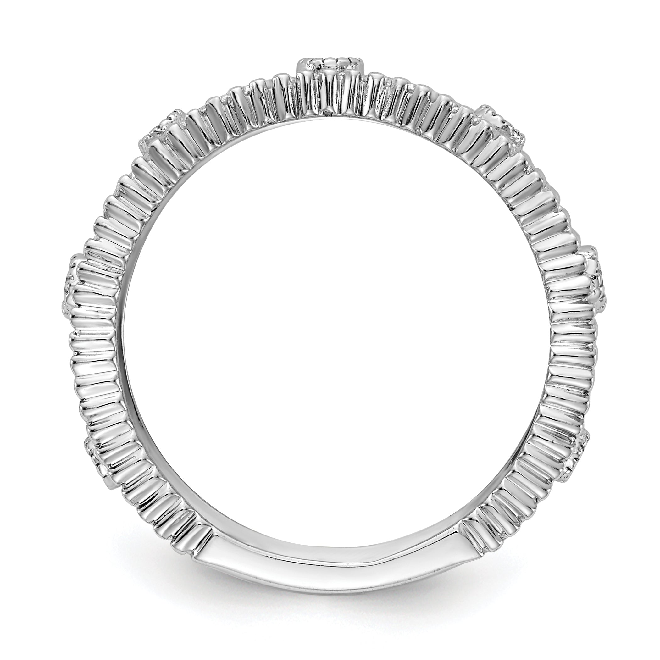 14k White Gold 1/4 carat Diamond Vintage Band RM5707