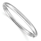 14k 3/16 White Gold 5mm Hinged Baby Bangle WBP3/16
