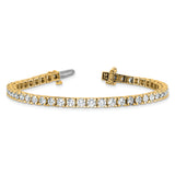 14k Complete 6.44 carat Round VS Diamond 4-prong 7 inch Tennis Bracelet X735VS
