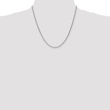 14K White Gold 10 inch 1.7mm Spiga with Lobster Clasp Chain Anklet PEN121