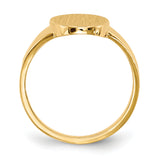 14k 9.0x14.5mm Oval Open Back Signet Ring RS189