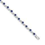 14k White Gold Complete Round Emerald Fancy Link 7 inch Bracelet BM4480
