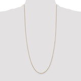 14K 26 inch .9mm Diamond-cut Round Open Link Cable with Lobster Clasp Chain PEN326