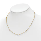 14k White Gold Complete 1/2 carat Diamond 9-Station 18 inch Necklace PM3754