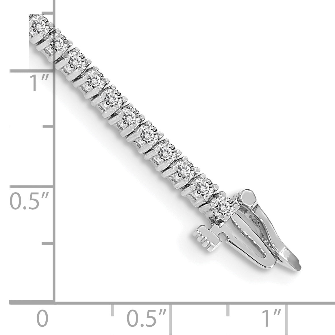 14k White Gold Complete 1.84 carat Round A Diamond 4-prong 7 inch Tennis Bracelet X600WA