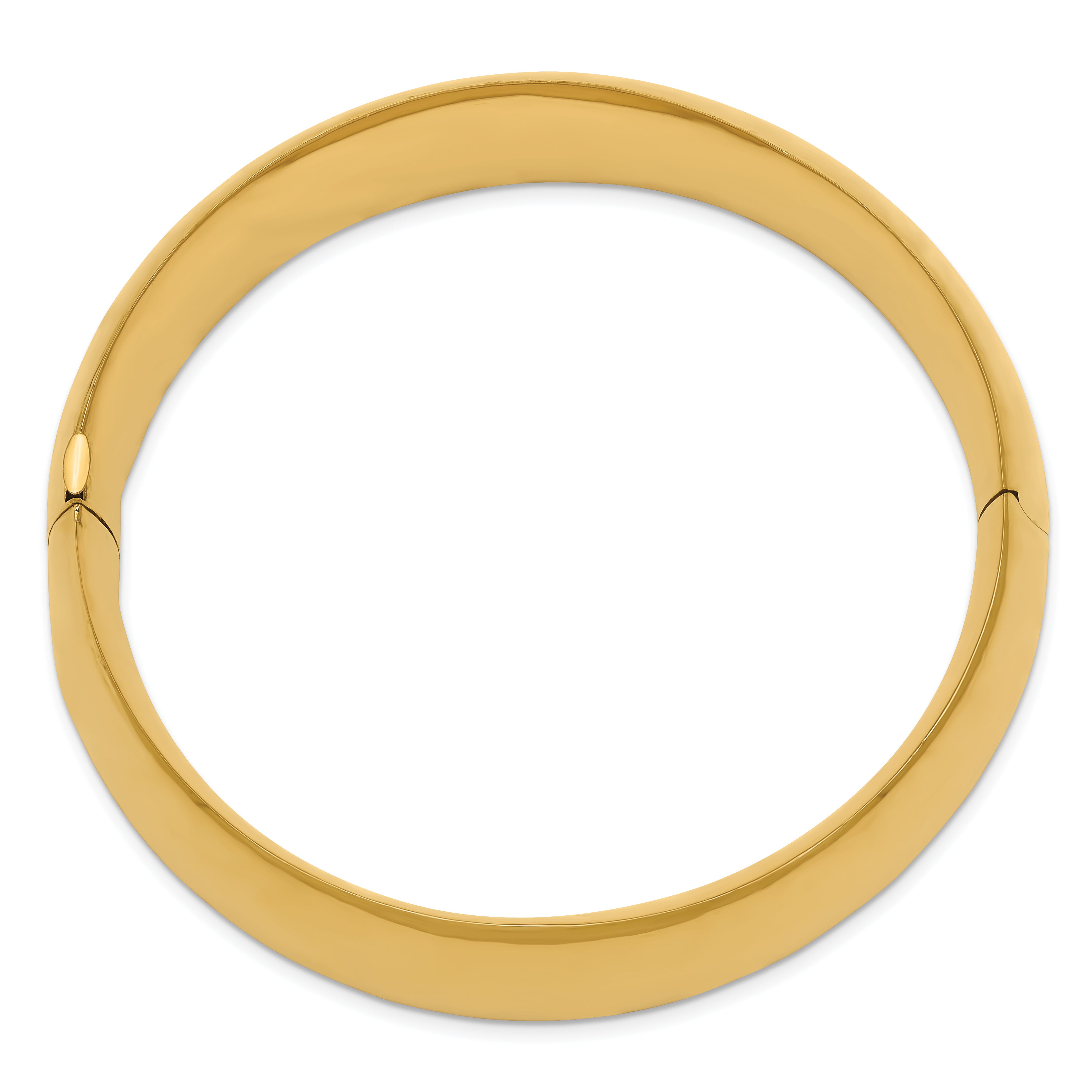 14k 13/16 High Polished 20.00mm Hinged Oval Bangle Bracelet HP13/16