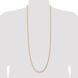 14K 36 inch 3mm Diamond-cut Rope with Lobster Clasp Chain 023L