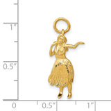 14k 3-D Hula Dancer Charm A0240