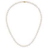 14k 6-7mm White Near-Round Freshwater Cultured Pearl 16 inch Necklace WPN060