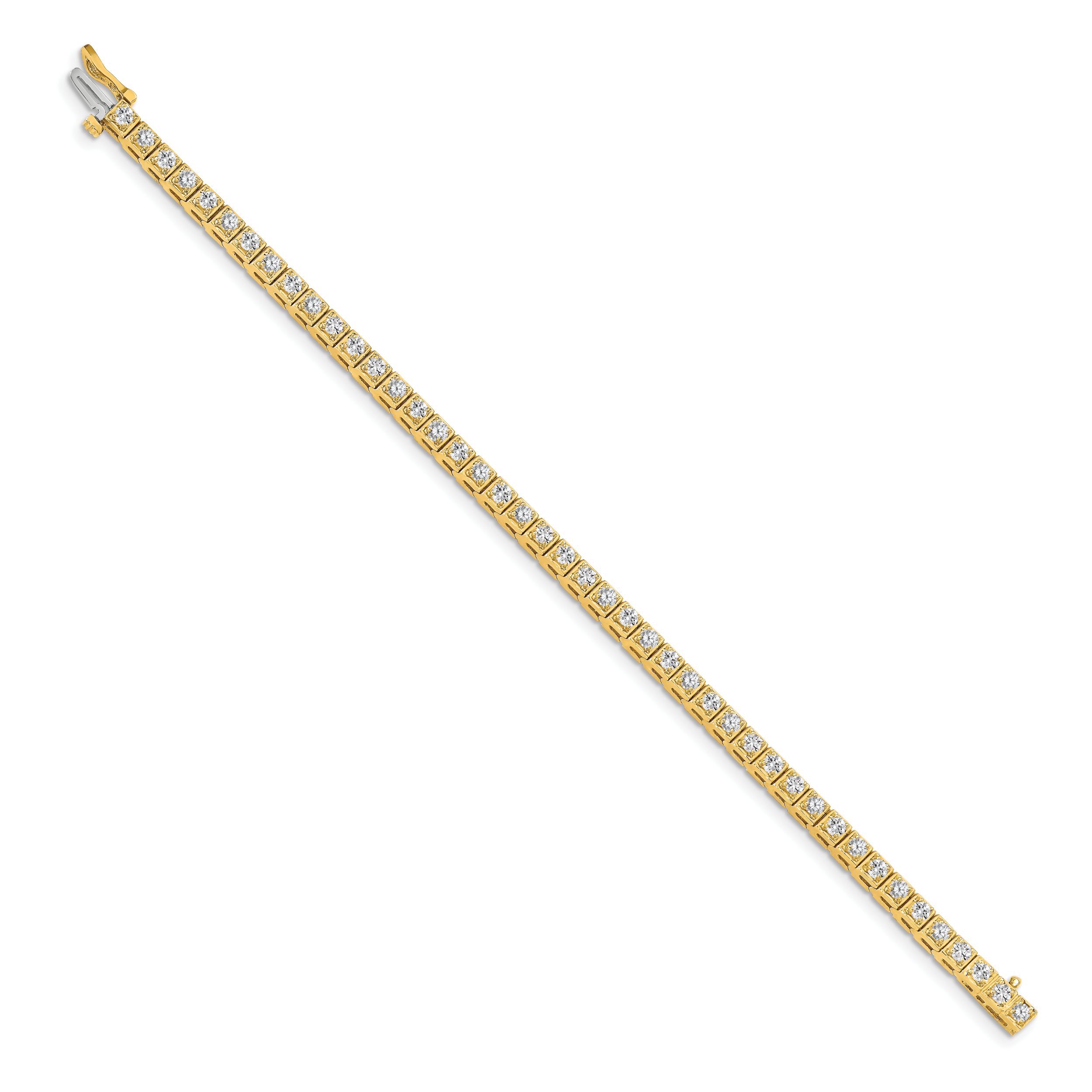 14k Complete 1.75 carat Round A Diamond 4-prong 7 inch Tennis Bracelet X755A