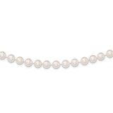 14k 7-8mm White Round Akoya Saltwater Cultured Pearl 16 inch Necklace PL70AA