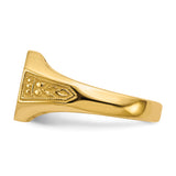 14k 11.0x9.0mm Open Back Signet Ring RS347
