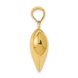 14K Polished 3-D Puffed Heart Pendant C2912