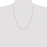14K 10 inch .8mm Diamond-cut Parisian Wheat with Lobster Clasp Anklet PEN274