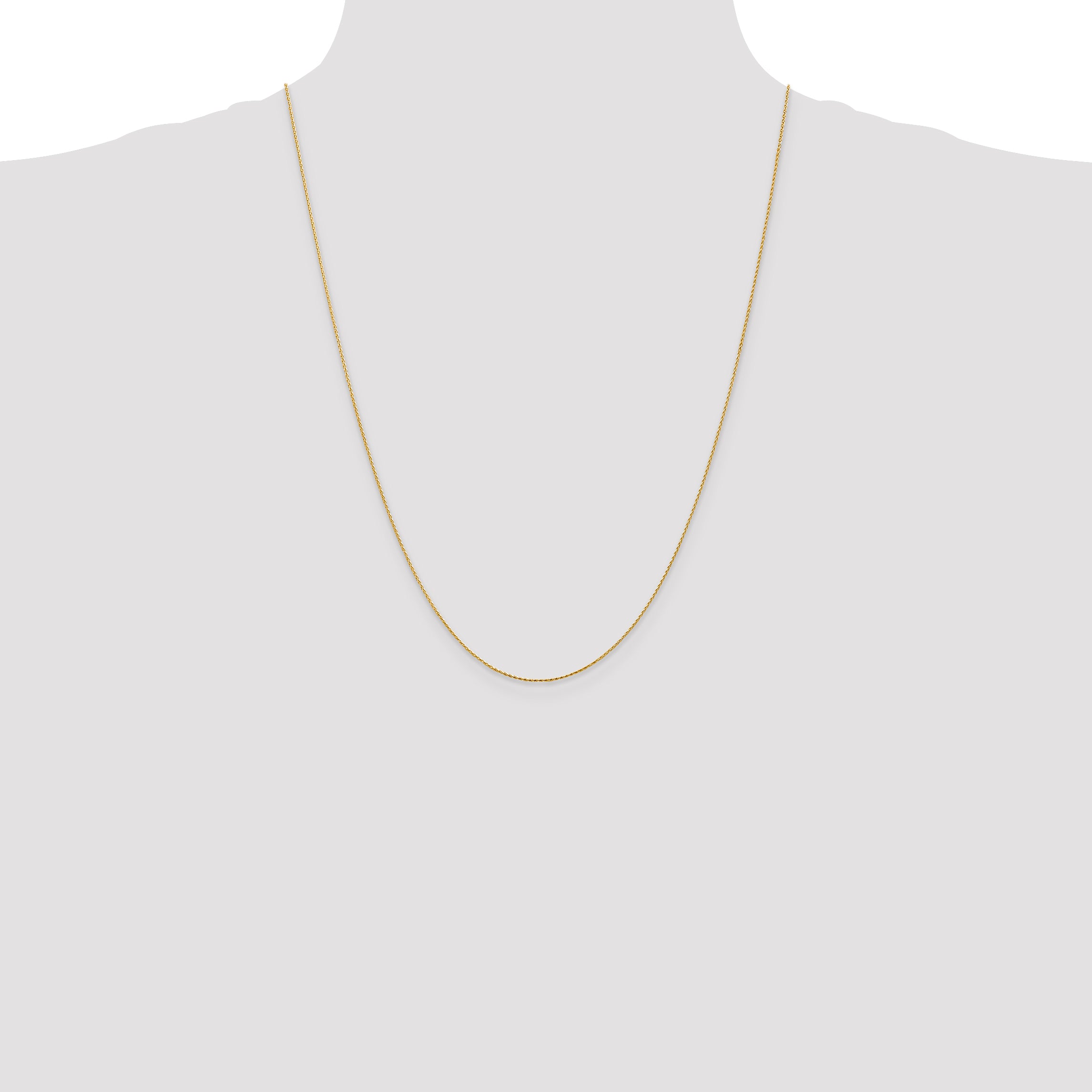 14K 10 inch .8mm Diamond-cut Parisian Wheat with Lobster Clasp Anklet PEN274