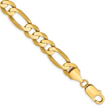 14K 22 inch 8.75mm Concave Open Figaro with Lobster Clasp Chain LFG220