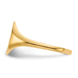14k 8.5x10.0mm Closed Back Signet Ring RS100