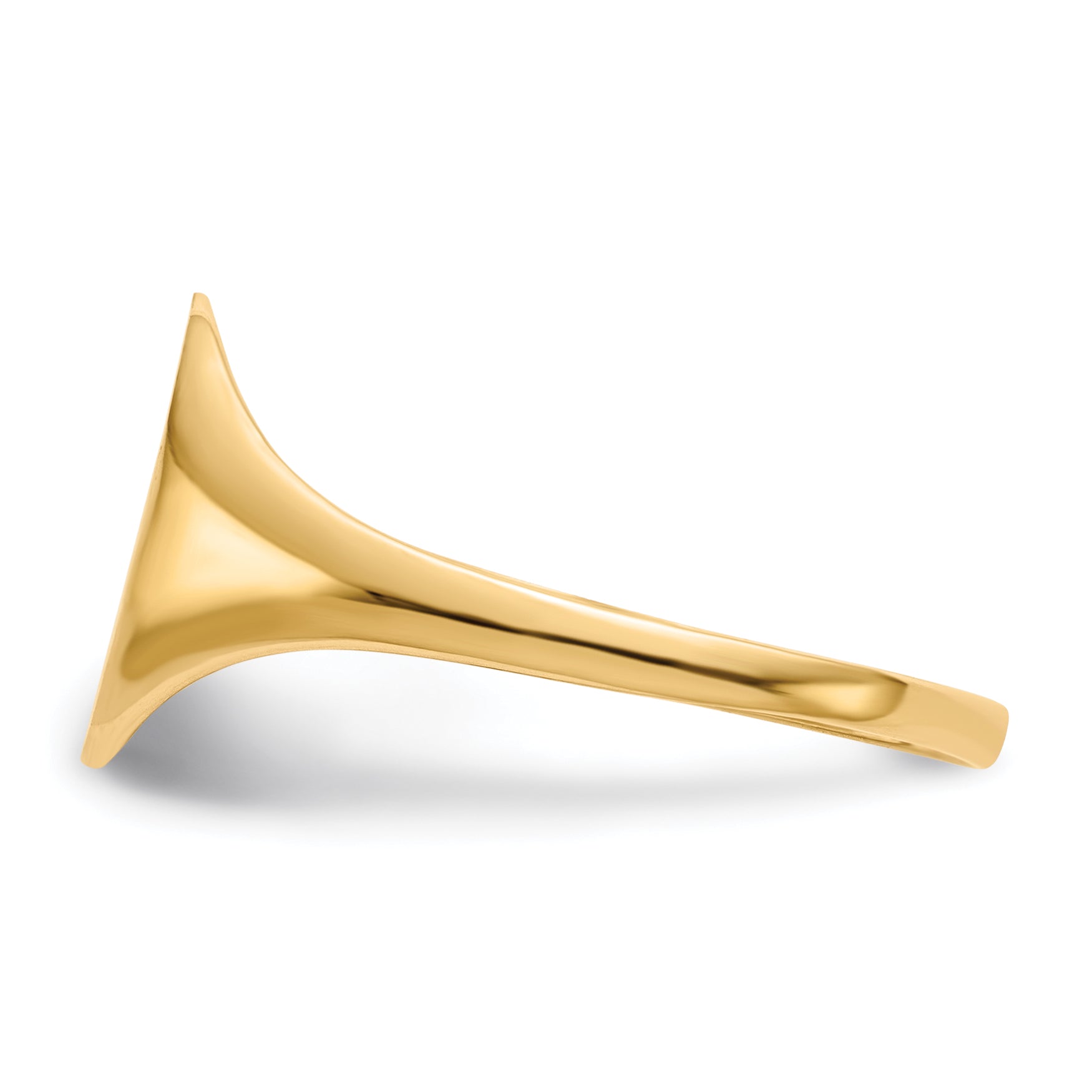 14k 8.5x10.0mm Closed Back Signet Ring RS100