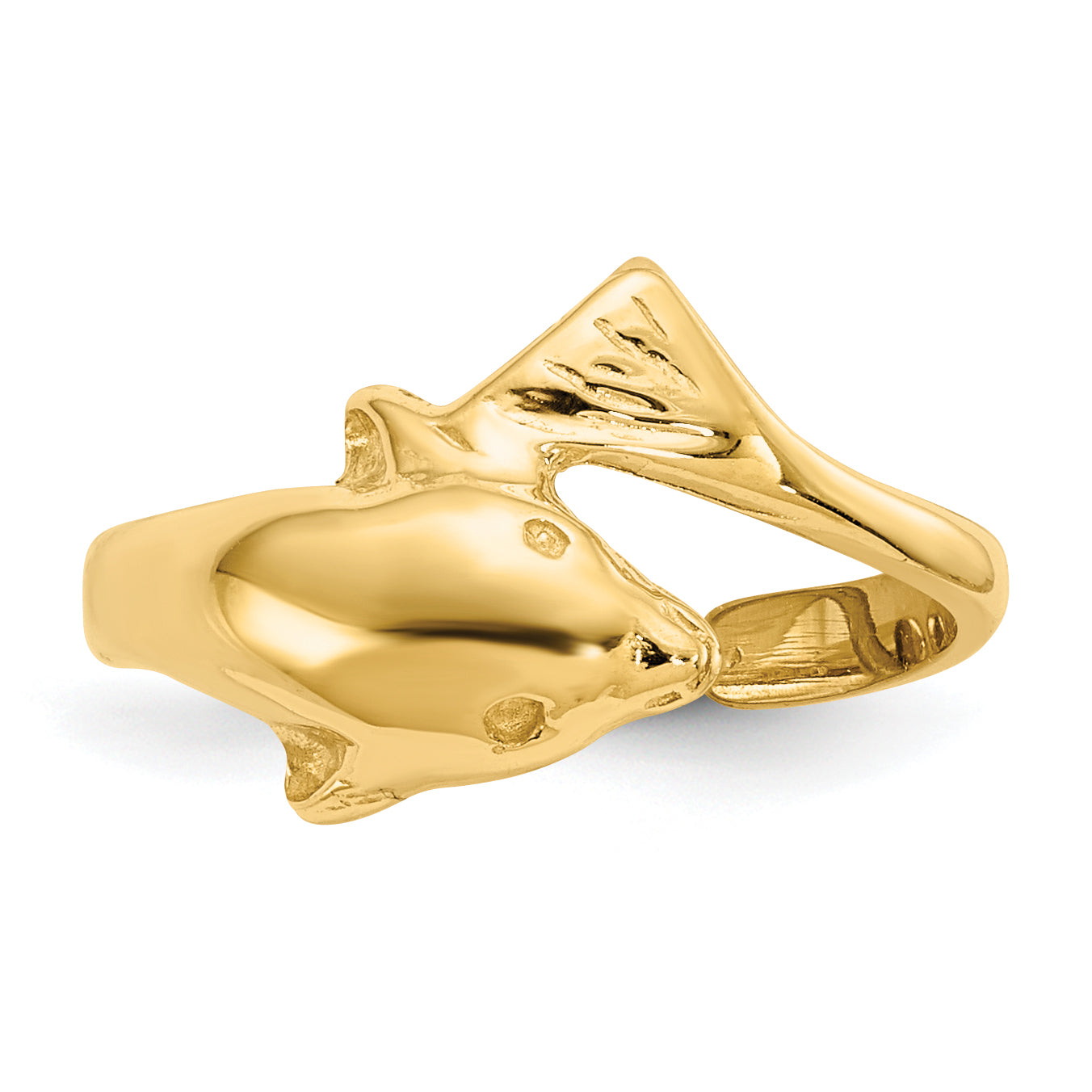 14k Dolphin Toe Ring K5801