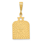 14K Polished 10 Commandment Tablets with Star Of David Charm C1313