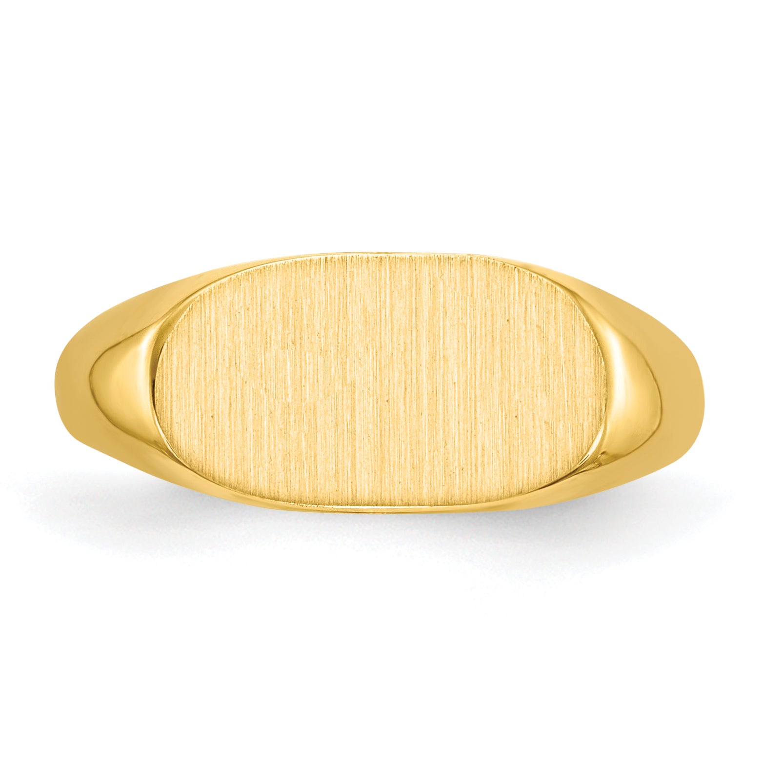 14k 13.0x7.0mm Closed Back Signet Ring RS259