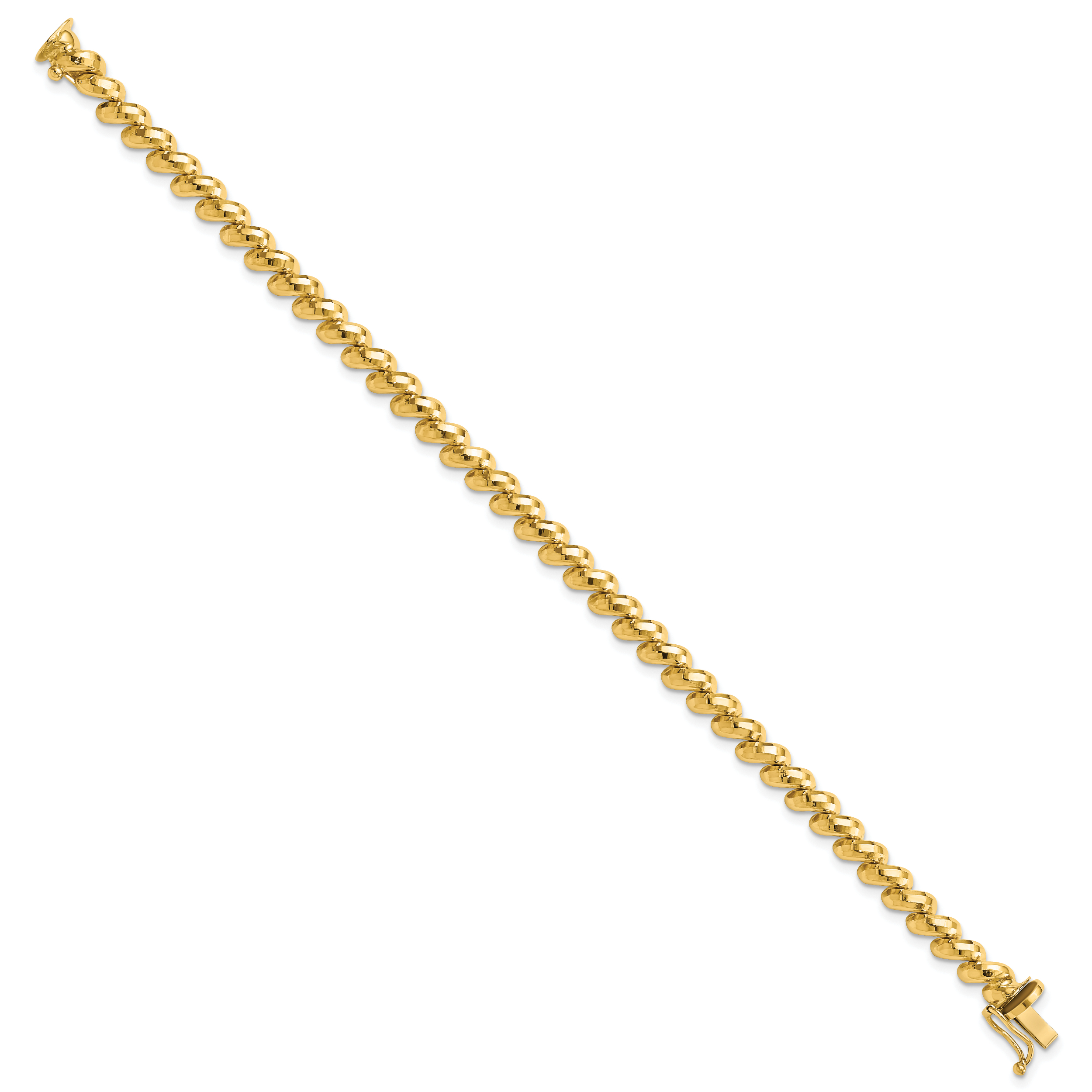 14k Faceted 5mm 7 inch San Marco Bracelet FSM8