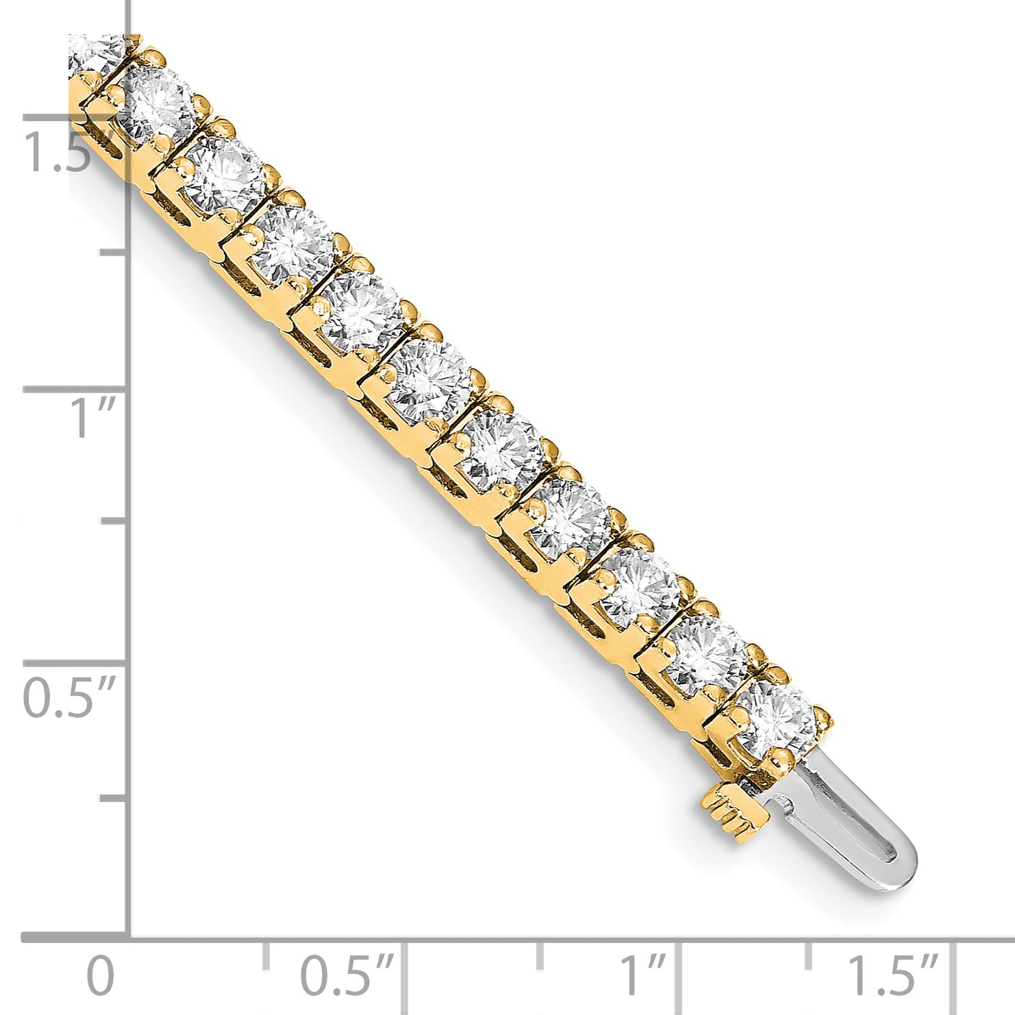 14k Complete 10.8 carat Round A Diamond 4-prong 7 inch Tennis Bracelet X2046A