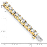 14k Complete 10.8 carat Round A Diamond 4-prong 7 inch Tennis Bracelet X2046A