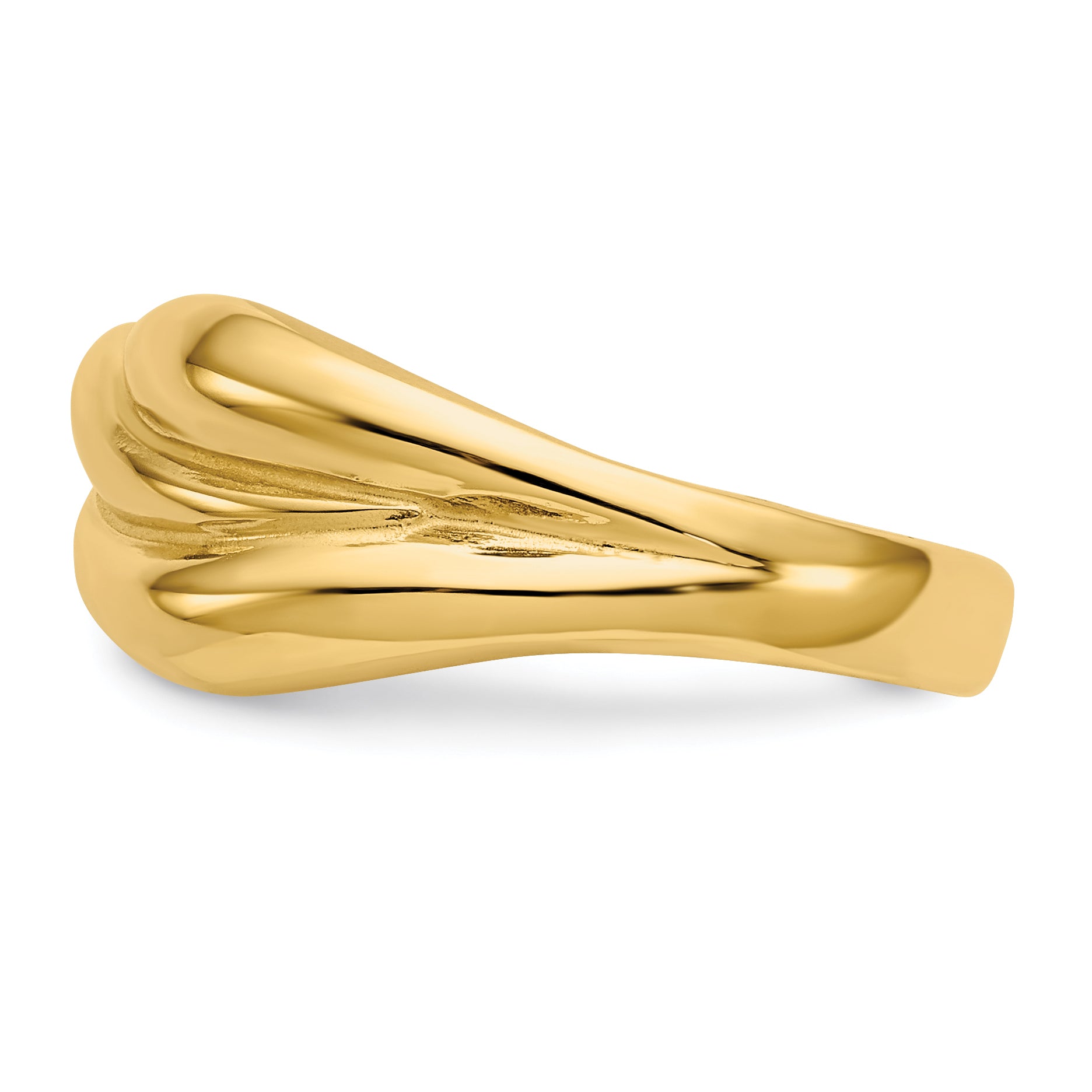 14k Polished Twisted Dome Ring C1560