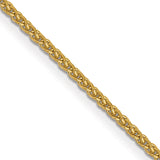 14K 10 inch 1.05mm Diamond-cut Spiga with Lobster Clasp Anklet PEN157