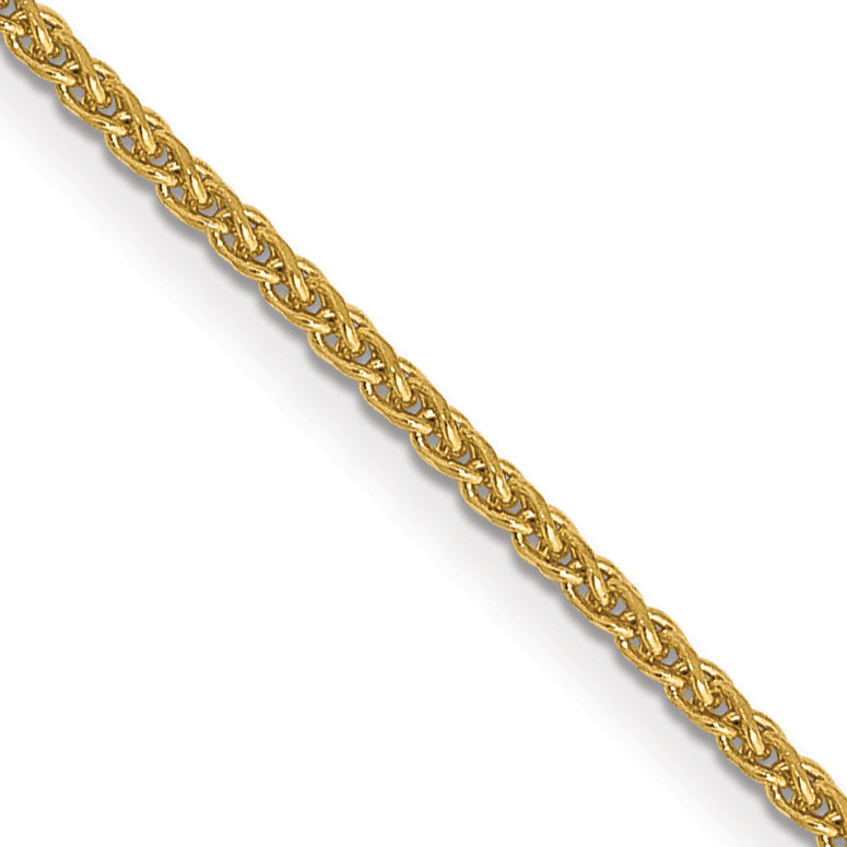 14K 10 inch 1.05mm Diamond-cut Spiga with Lobster Clasp Anklet PEN157