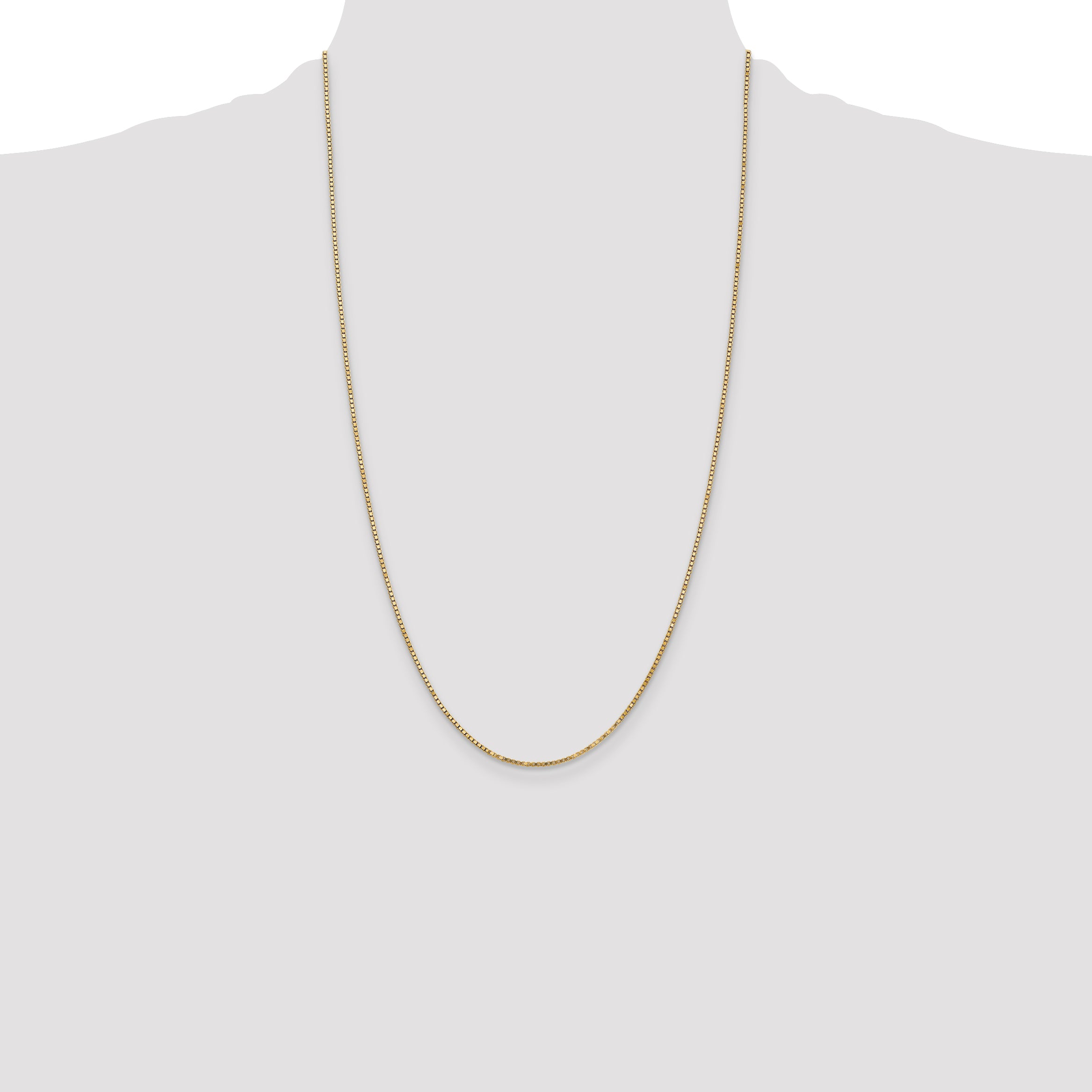 14K 26 inch 1.4mm Box with Lobster Clasp Chain BOX125