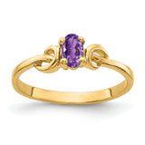 14k 5x3mm Oval Amethyst ring Y4650AM