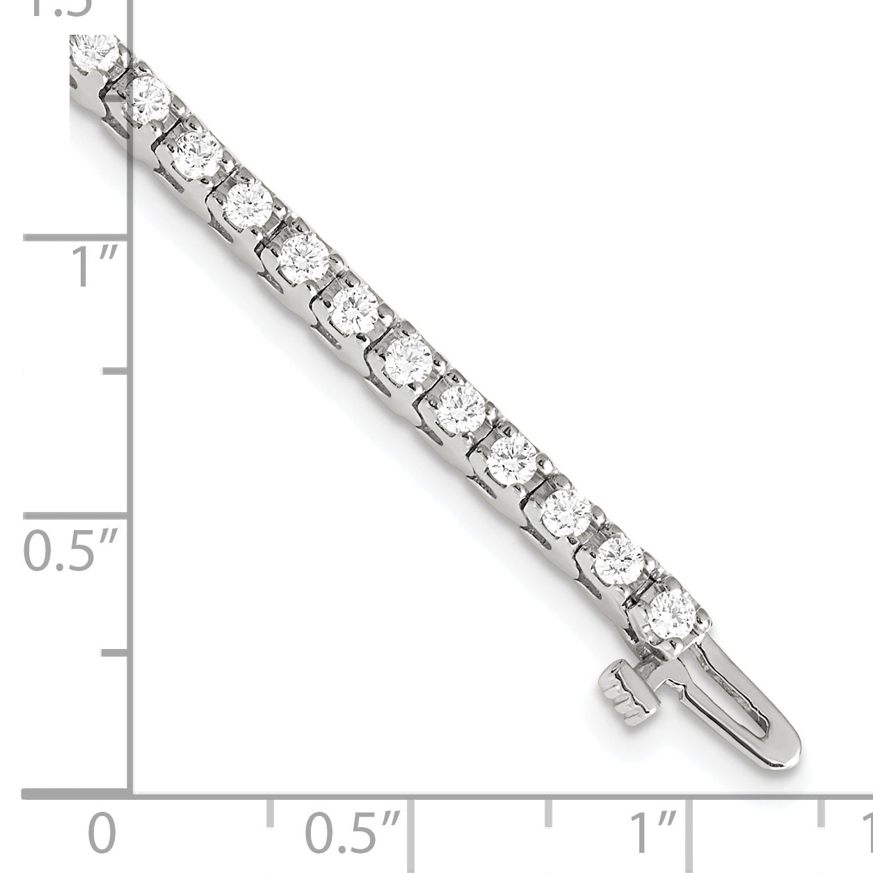 14k White Gold Complete 2.18 carat Round A Diamond 4-prong 7 inch Tennis Bracelet X731WA