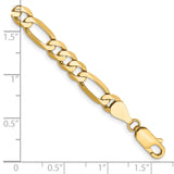 14K 26 inch 5.25mm Flat Figaro with Lobster Clasp Chain FFL140