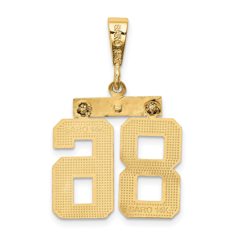 14k Medium Polished Number 86 Charm MP86