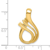 14k Polished Slide Fits up to 5mm Regular/6mm Fancy or Reversible Omega SL59