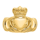 14k Polished Mens Domed Claddagh Ring D983