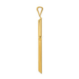 14k Large Polished Tube Cross Pendant K6191