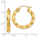 14k Light Twisted Hoop Earrings TF591